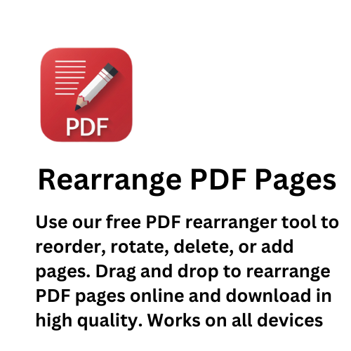 Rearrange PDF Pages - Free Online Tool | Drag & Drop & Download in H
