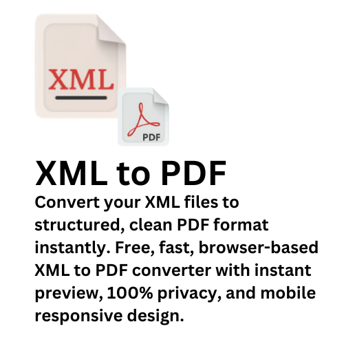 Free XML to PDF Converter – Online, Secure & Fast Tool